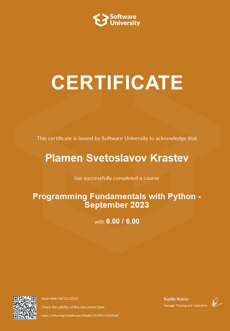 Programming Fundamentals
